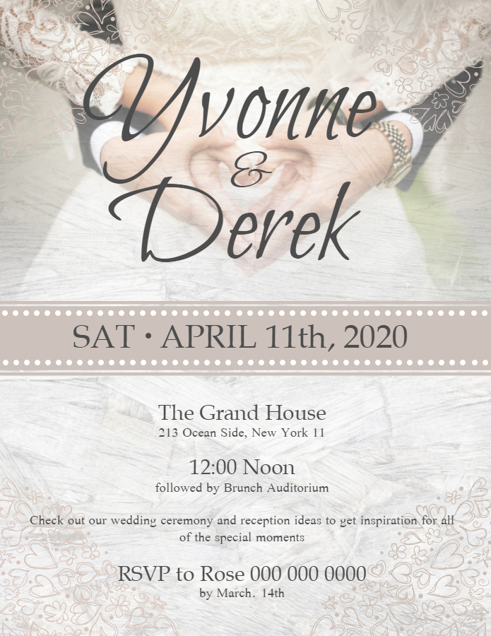 Save the date formal invitation