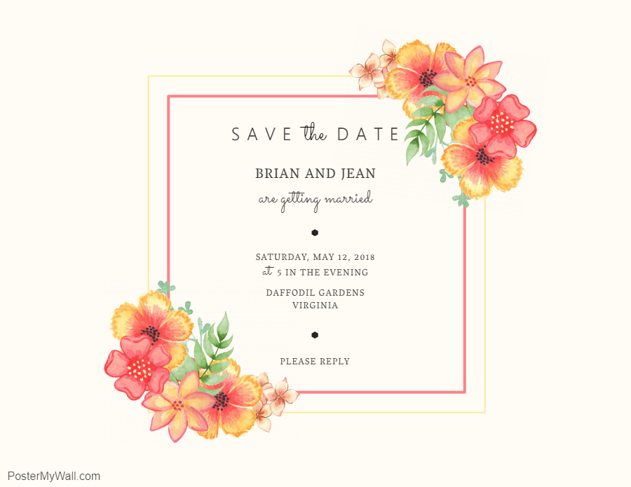 Modern save the date formal invite