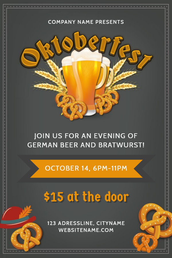 Modern Oktoberfest Party Flyer