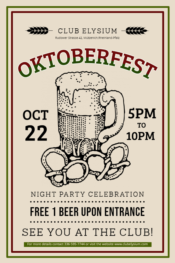 Oktoberfest party flyer 
