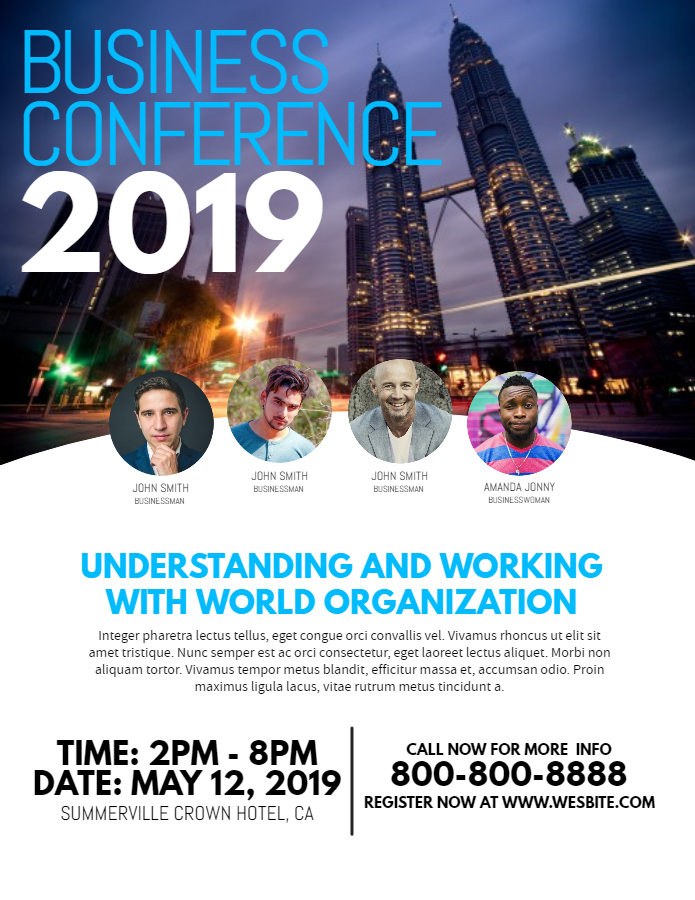 Business conference advertisement flyer template