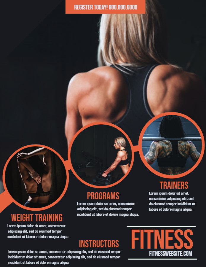 Gym fitness flyer