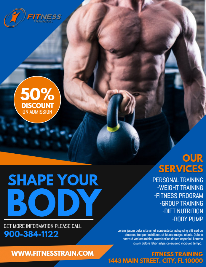 Gym flyer template