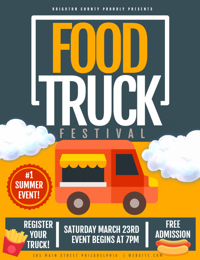 Food truck flyer