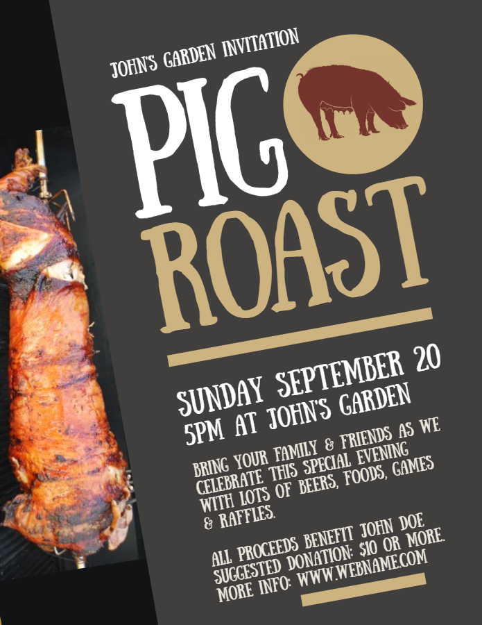 BBQ roast flyer