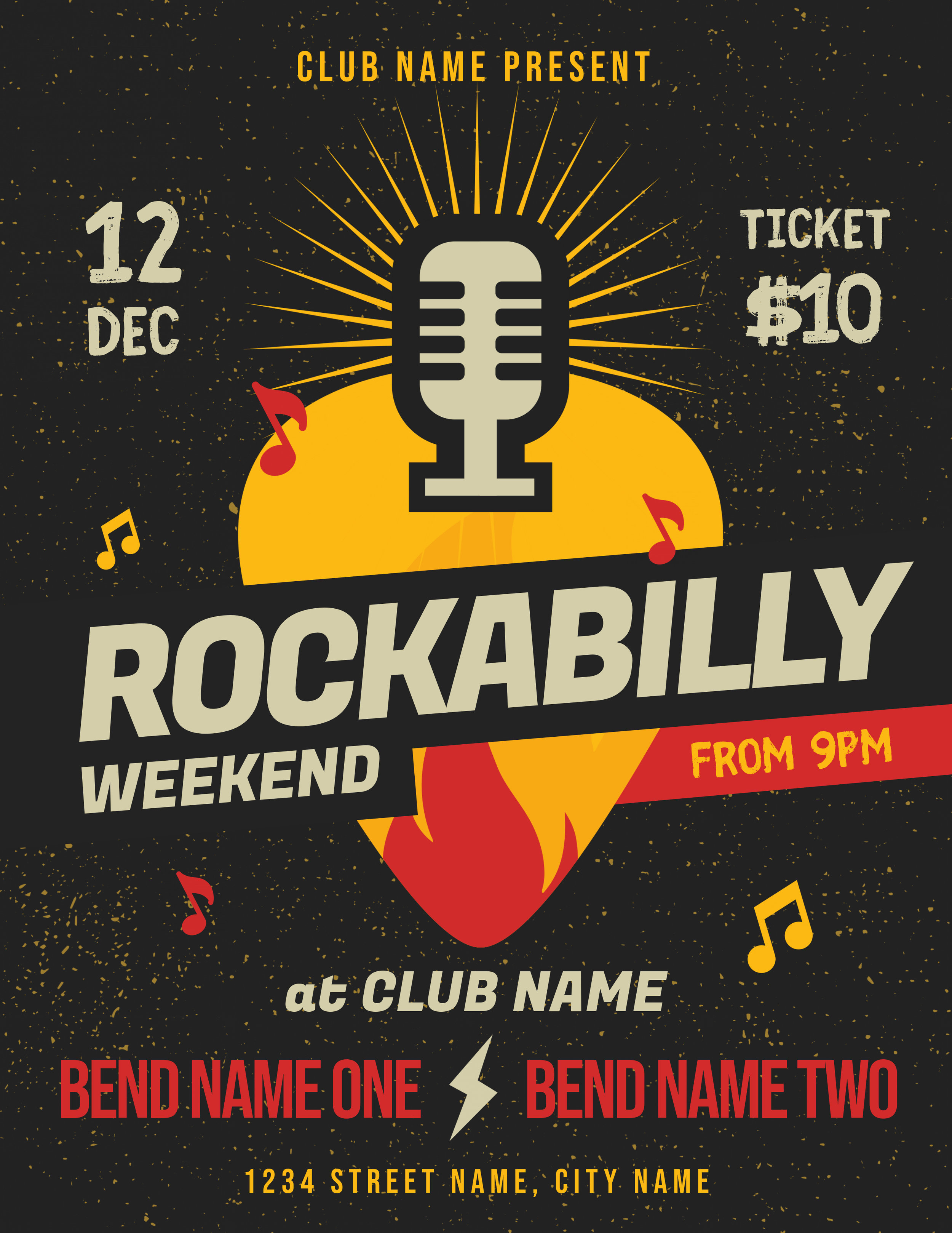 Rockabilly Music Event Flyer Template.jpg