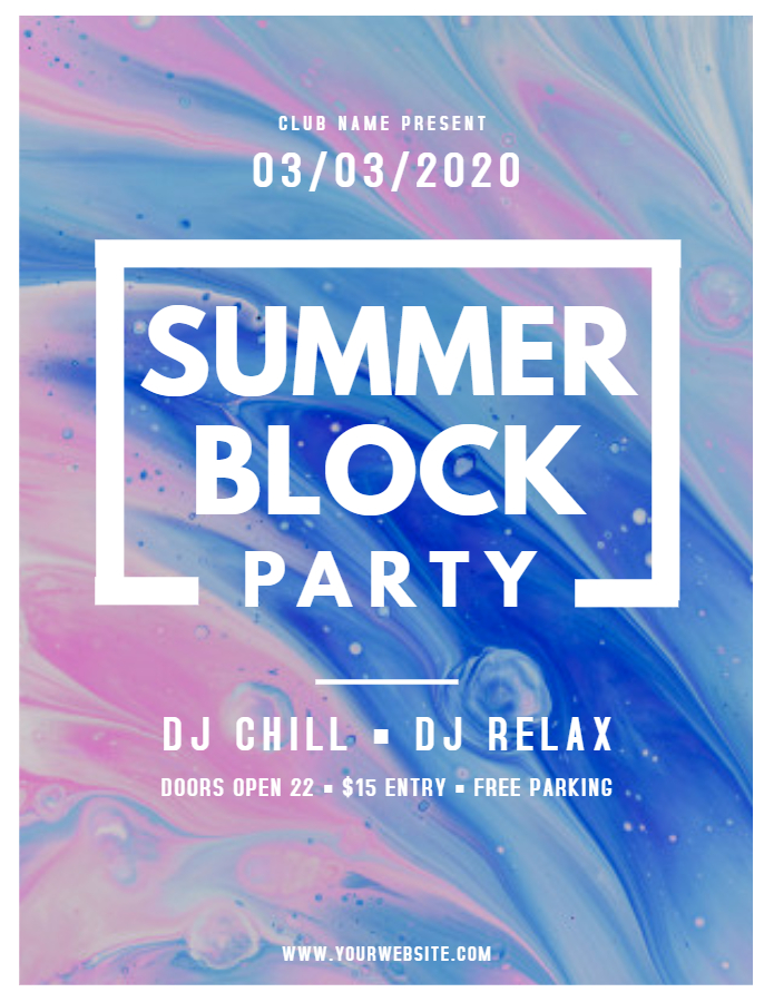 Block party free flyer