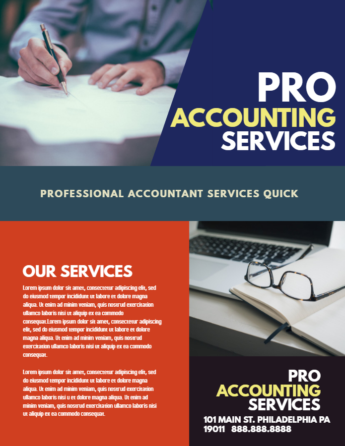 Account services free flyer