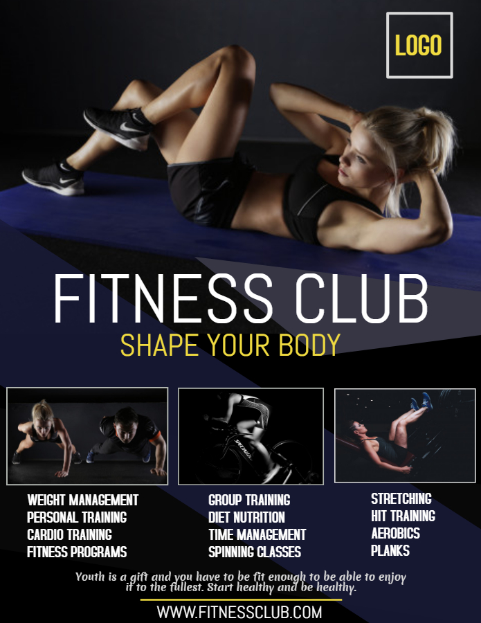 Gym advertisement flyer