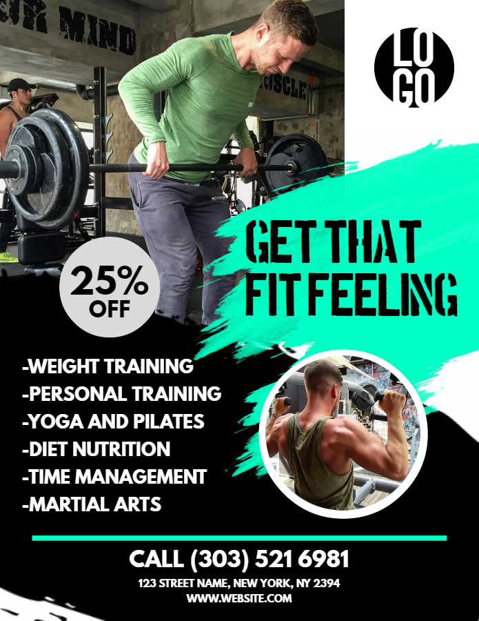 Custom Gym advert flyer
