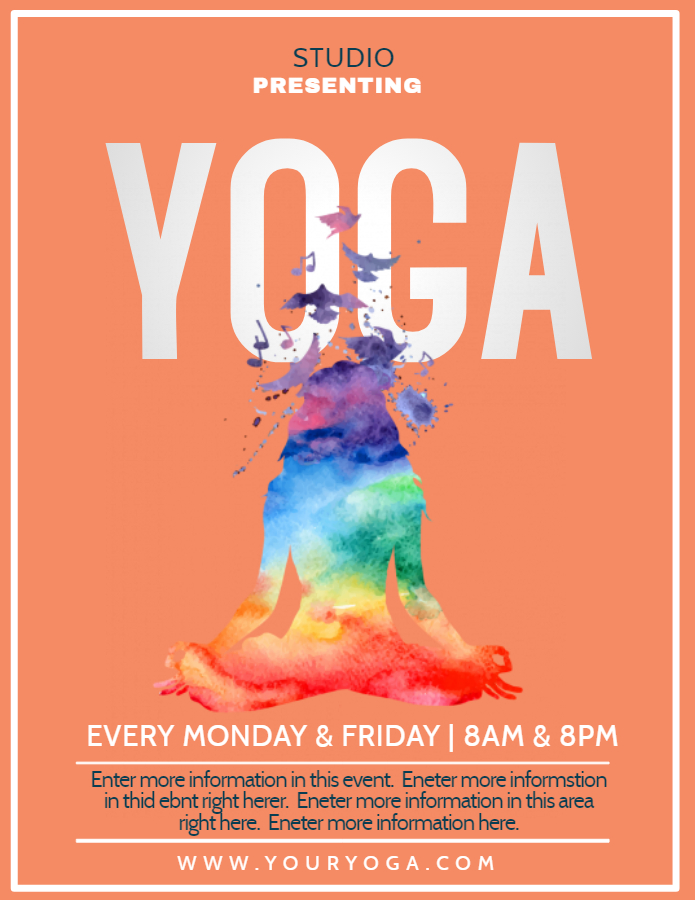 Abstract Yoga poster template