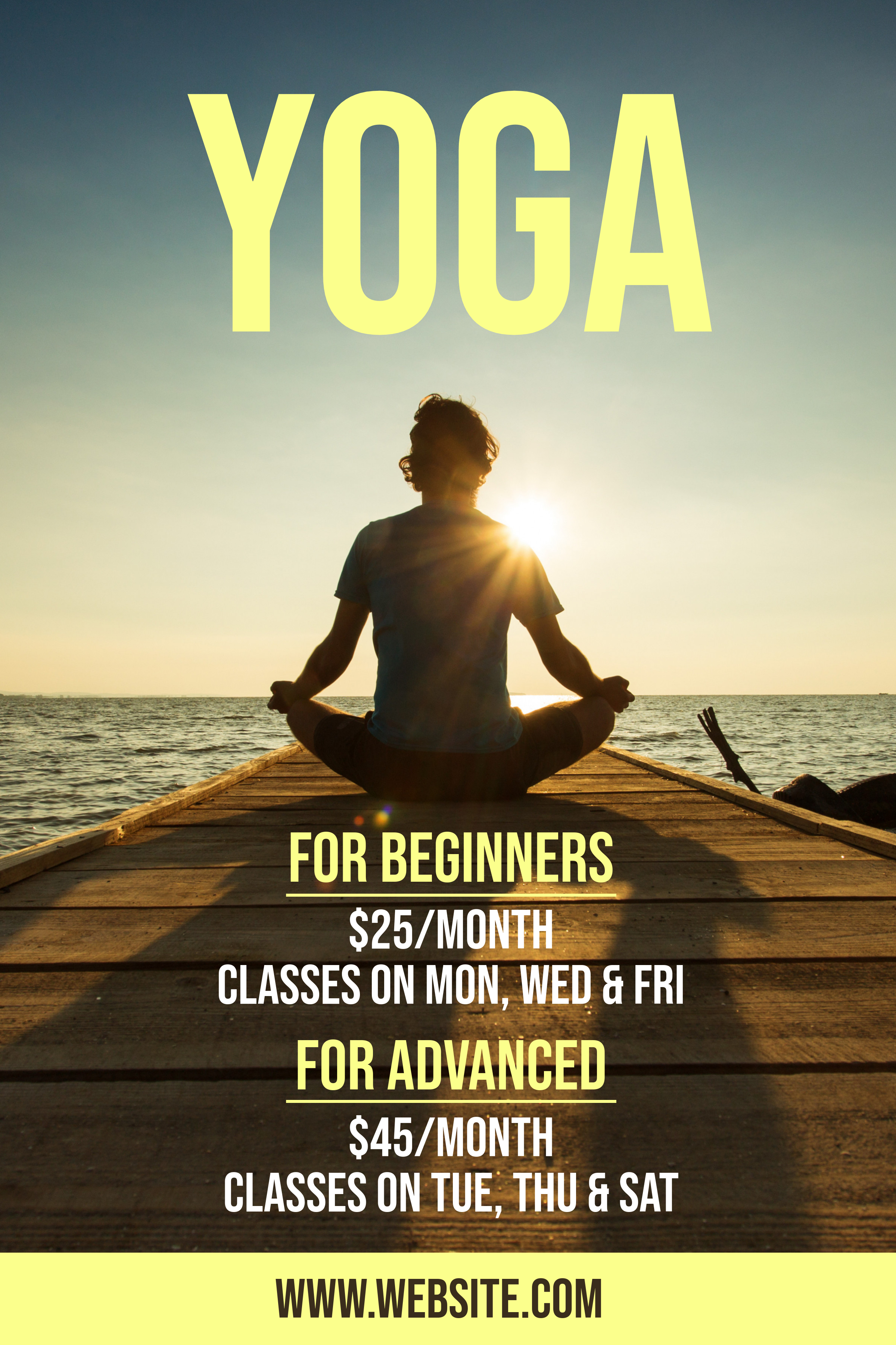 Yoga workshop poster template