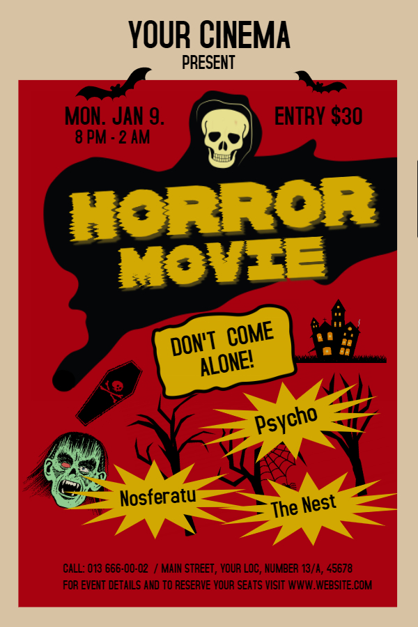 Vintage Horror Movie Poster