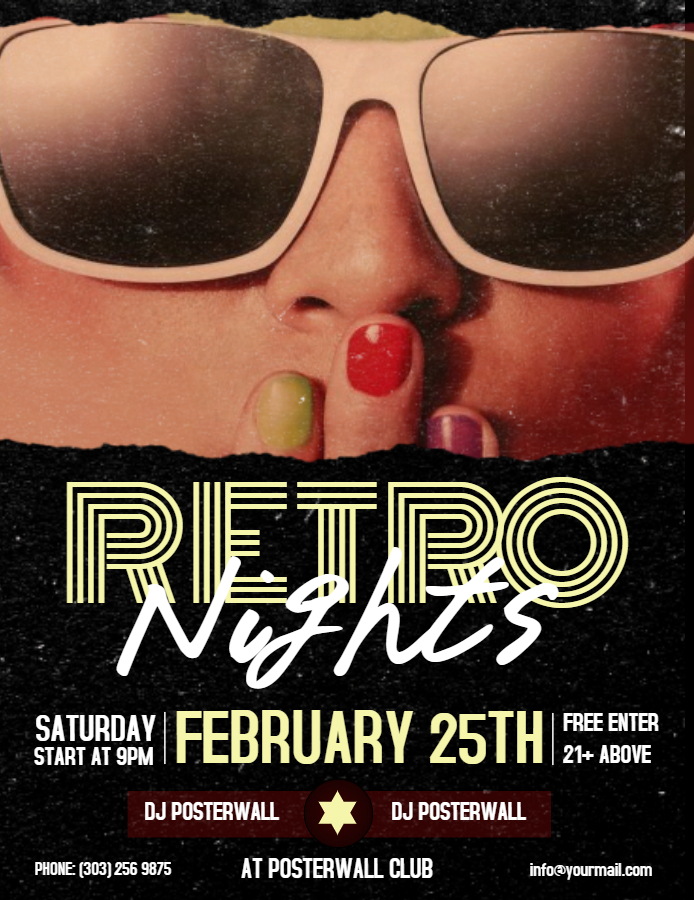 Retro Nights Flyer Template