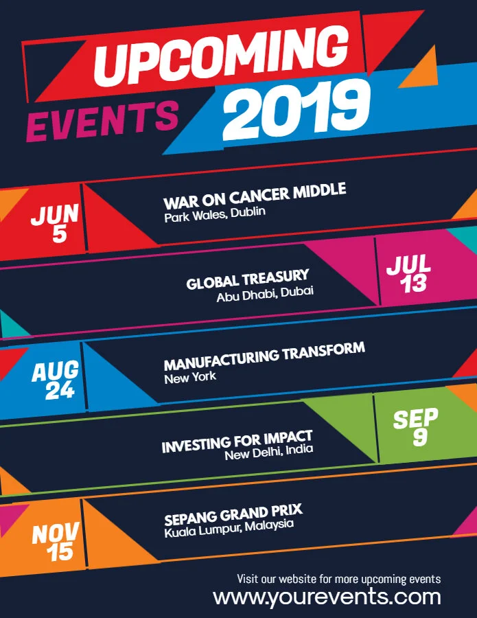 Upcoming Events Flyer Poster Template Postermywall