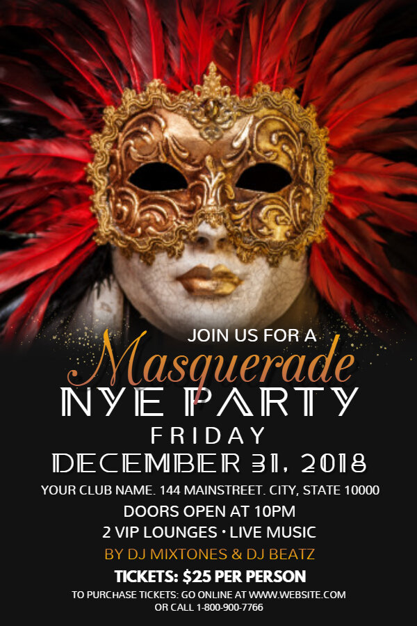 New Year masquerade party