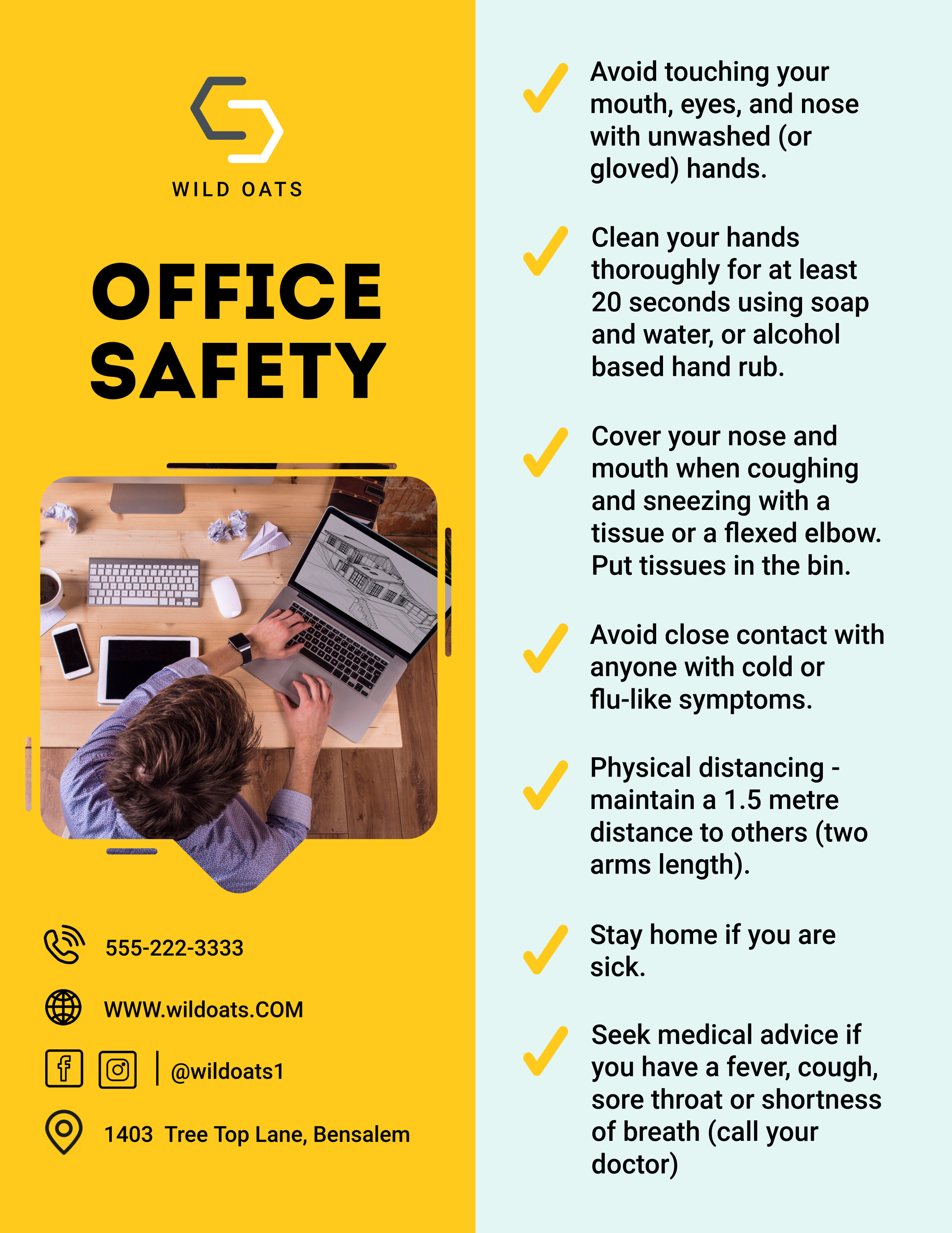 Office safety flyer