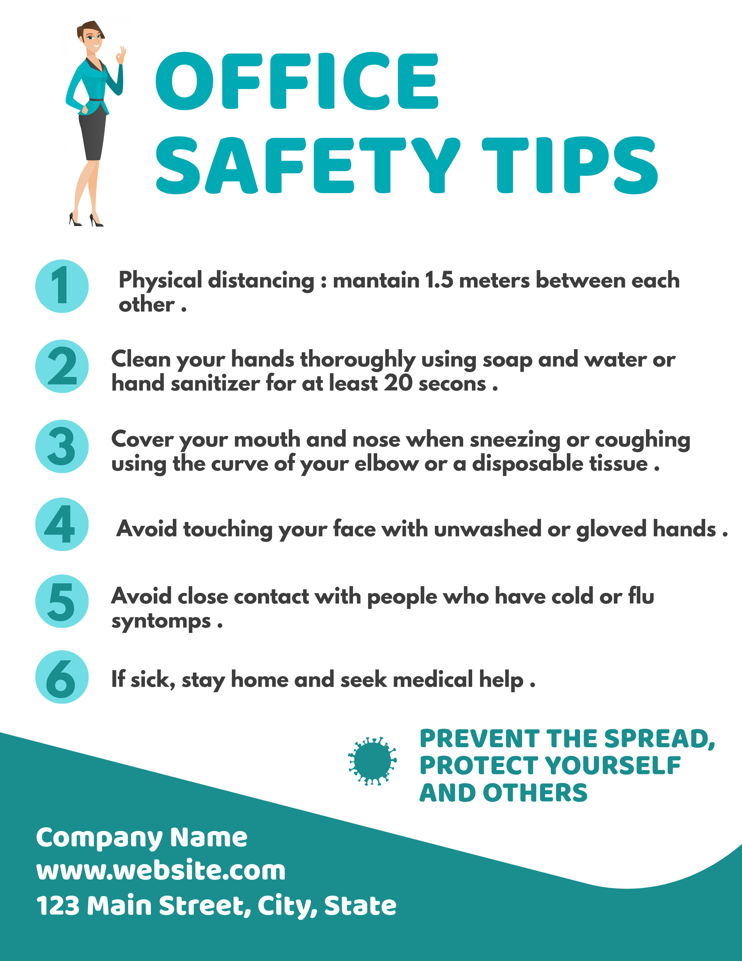 Office safety tips flyer