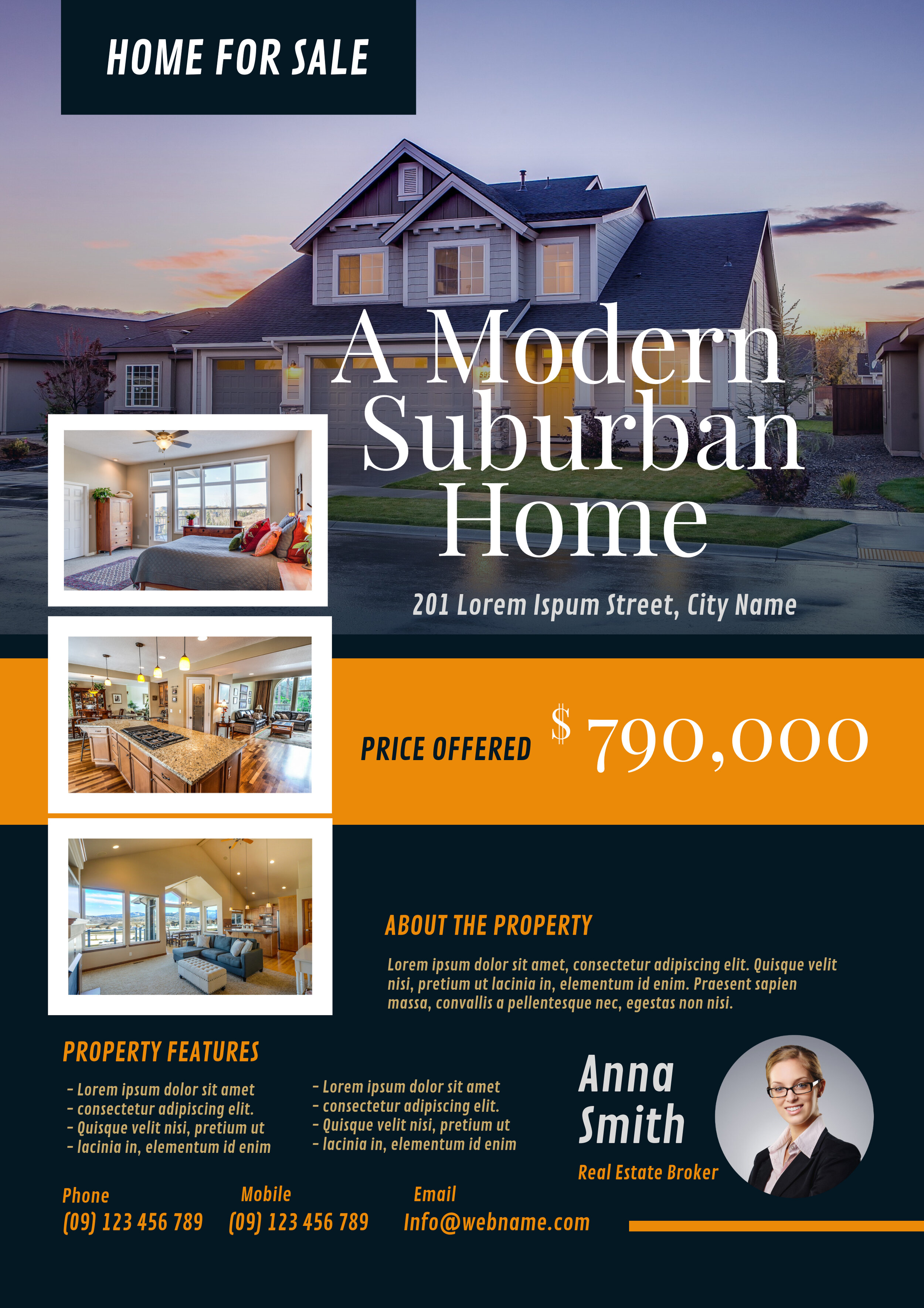 Real estate open house flyer