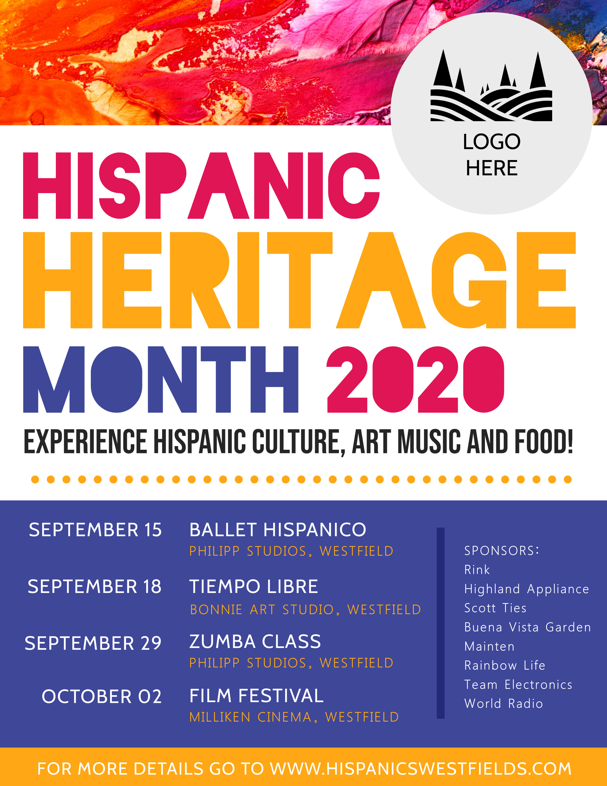 Hispanic heritage month flyer