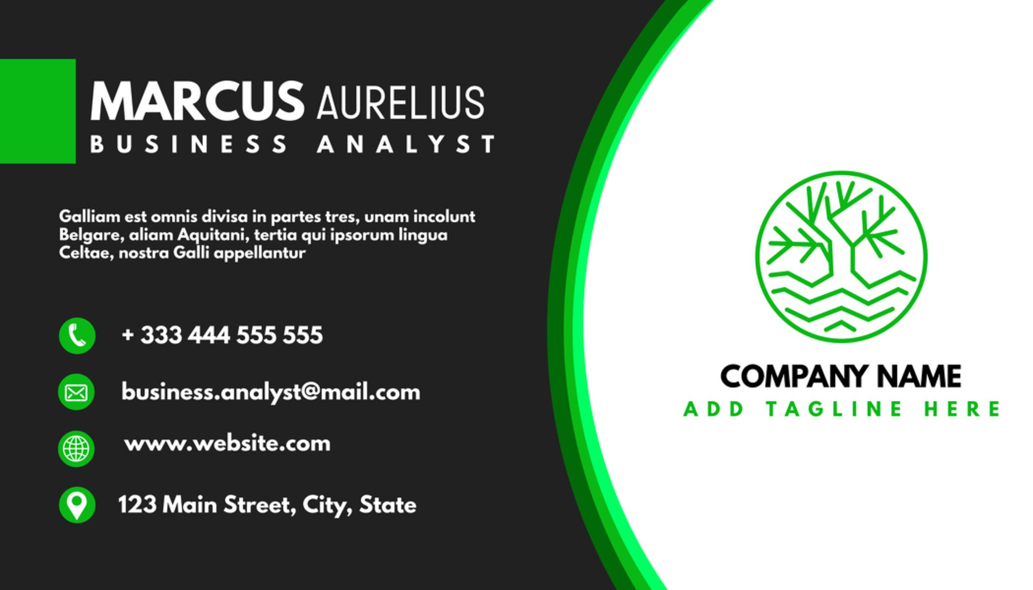 Green business card