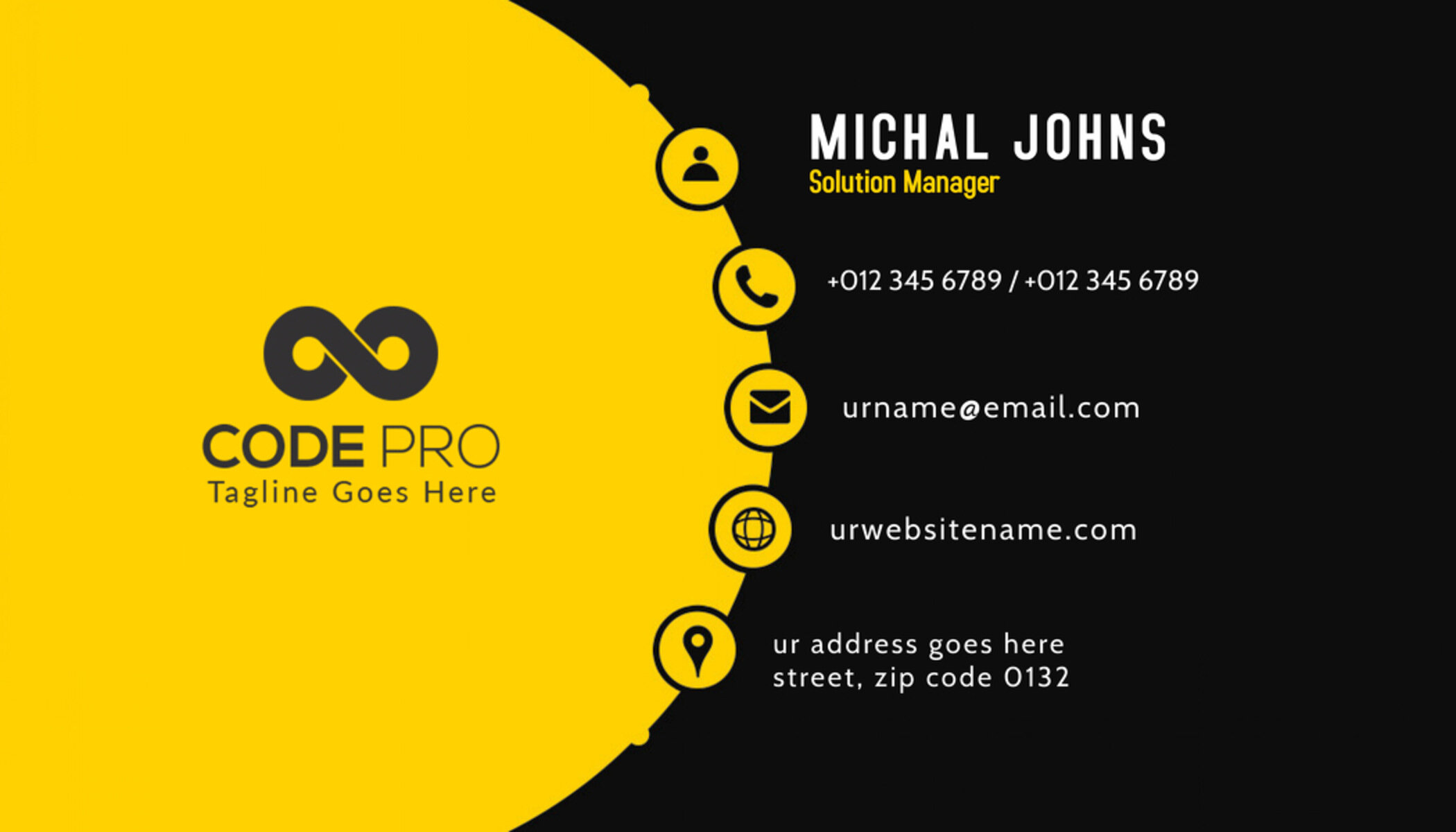 Yellow Business Card