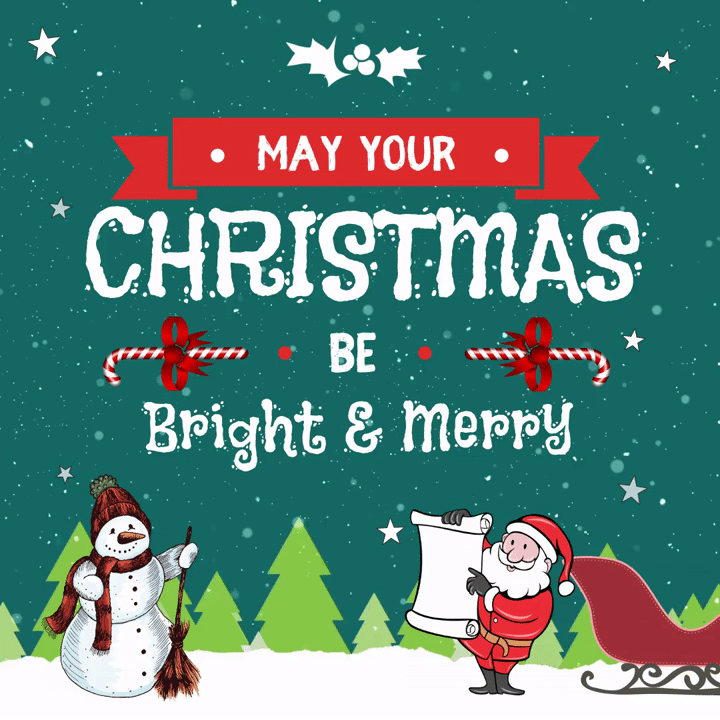 Illustrated Animation Christmas Greeting Card