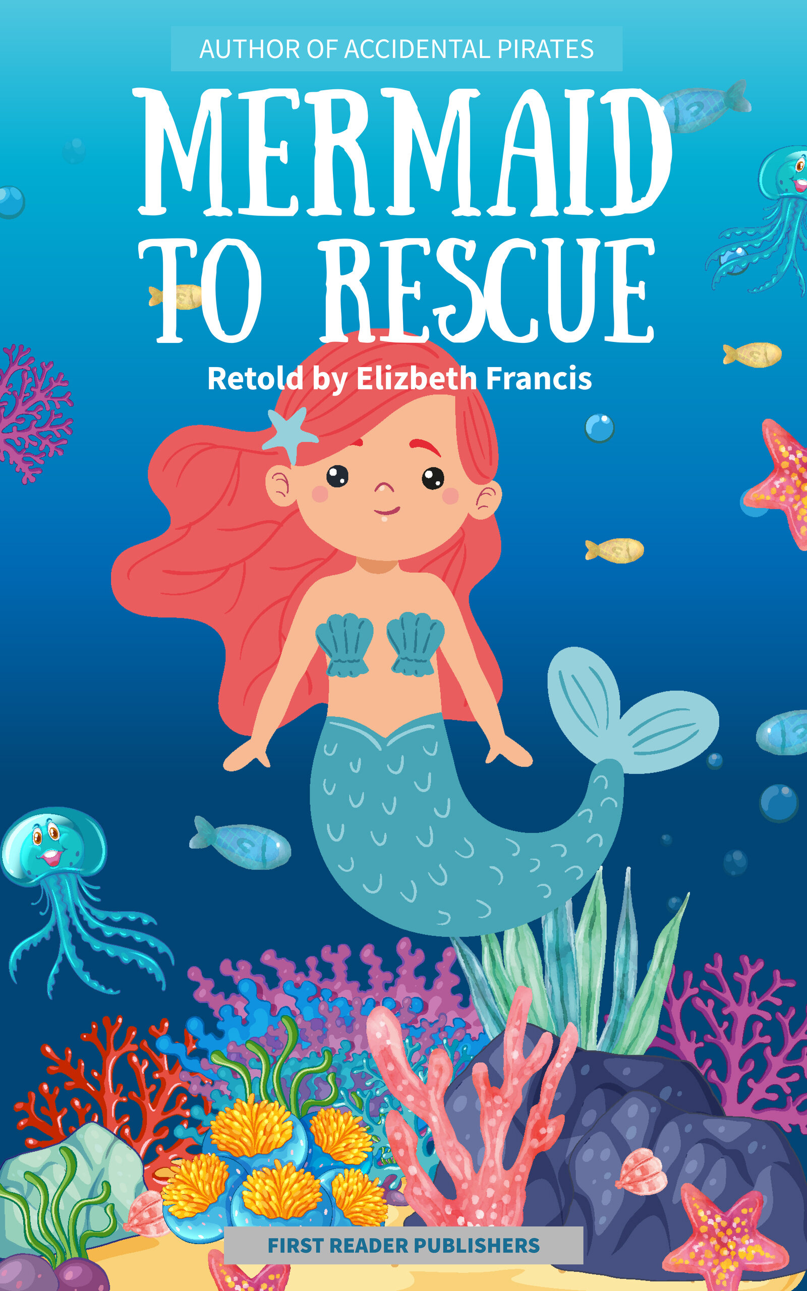 Mermaid Blue Ocean Children's Book Cover