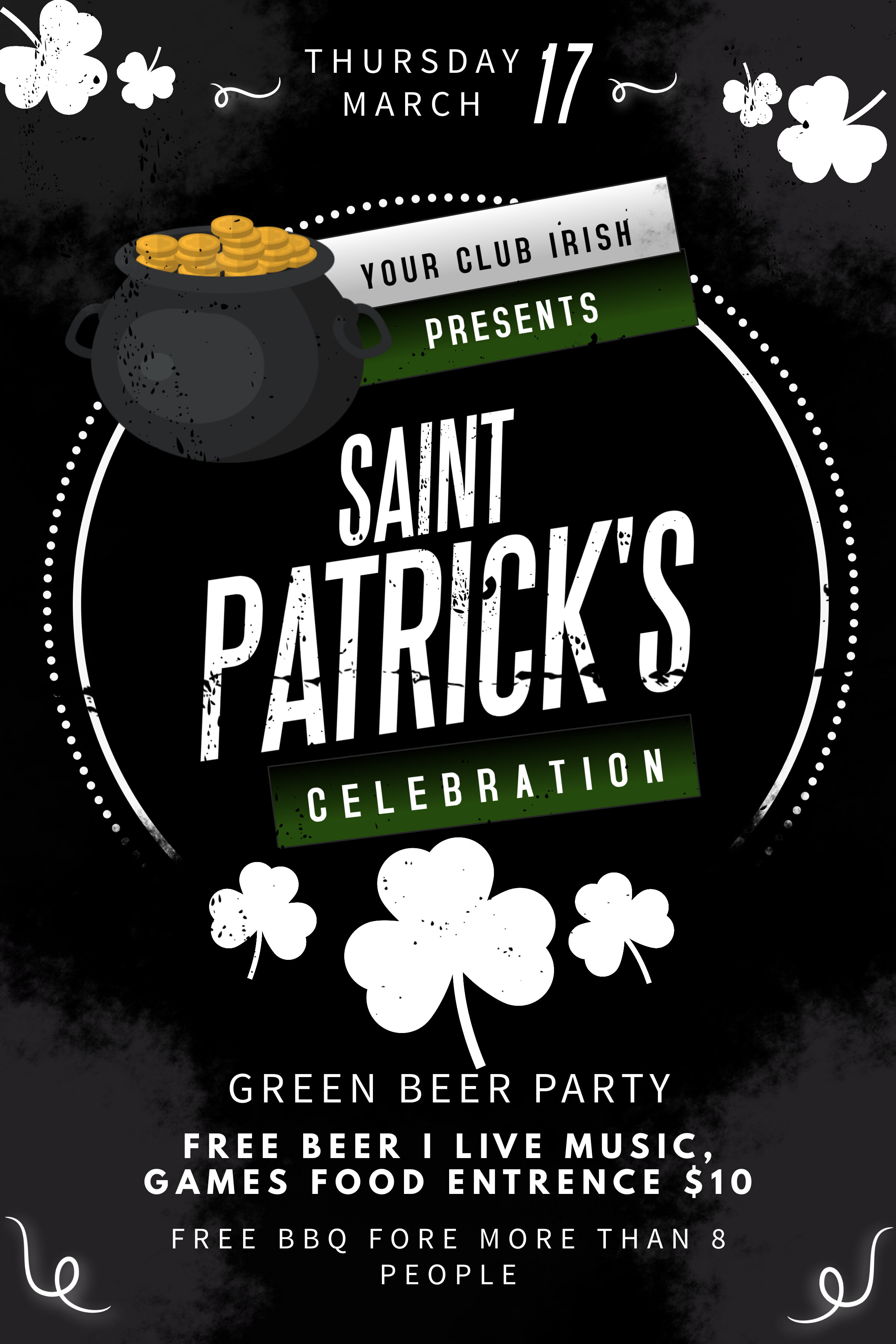 St Patrick's Day party poster