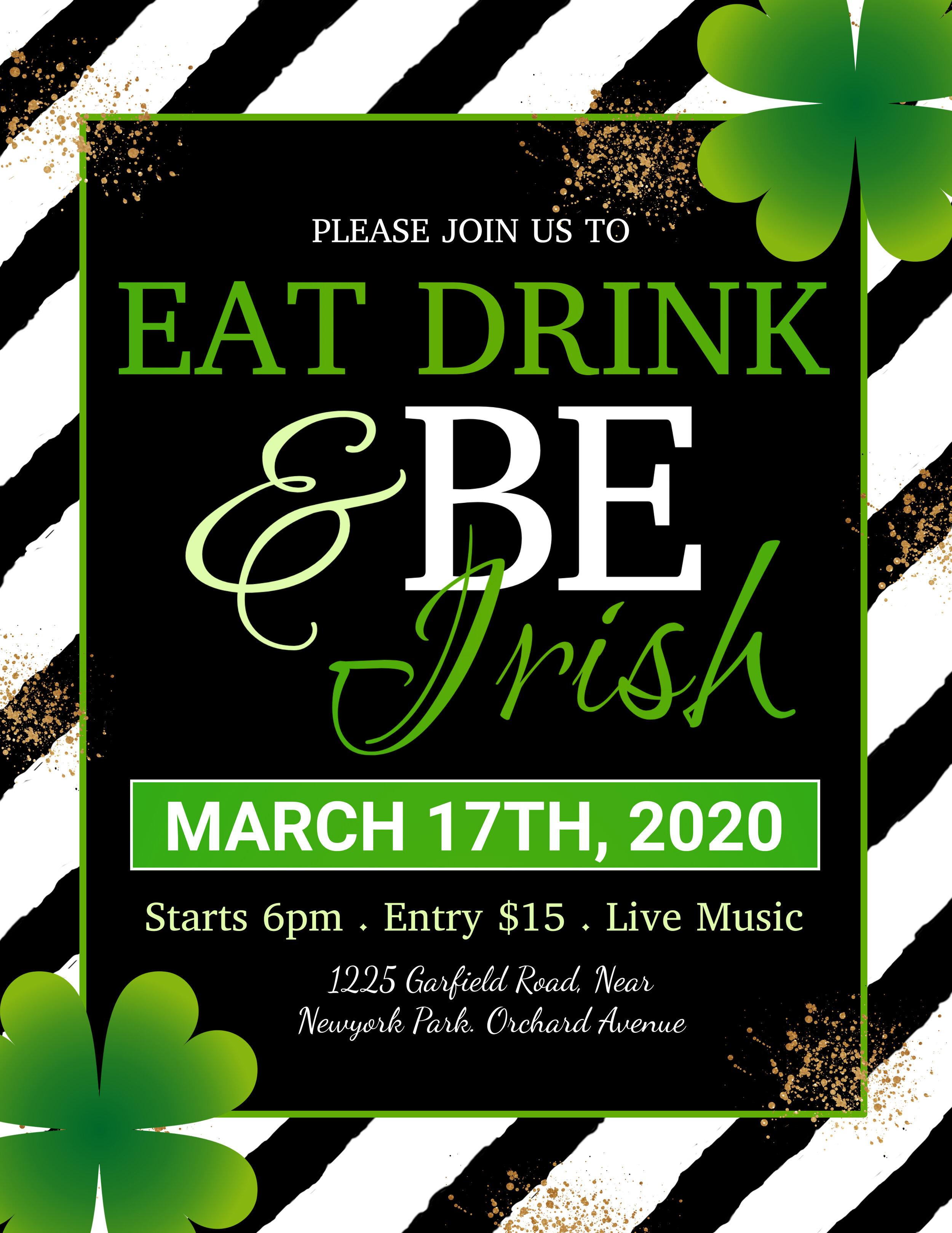 Eat drink and be Irish