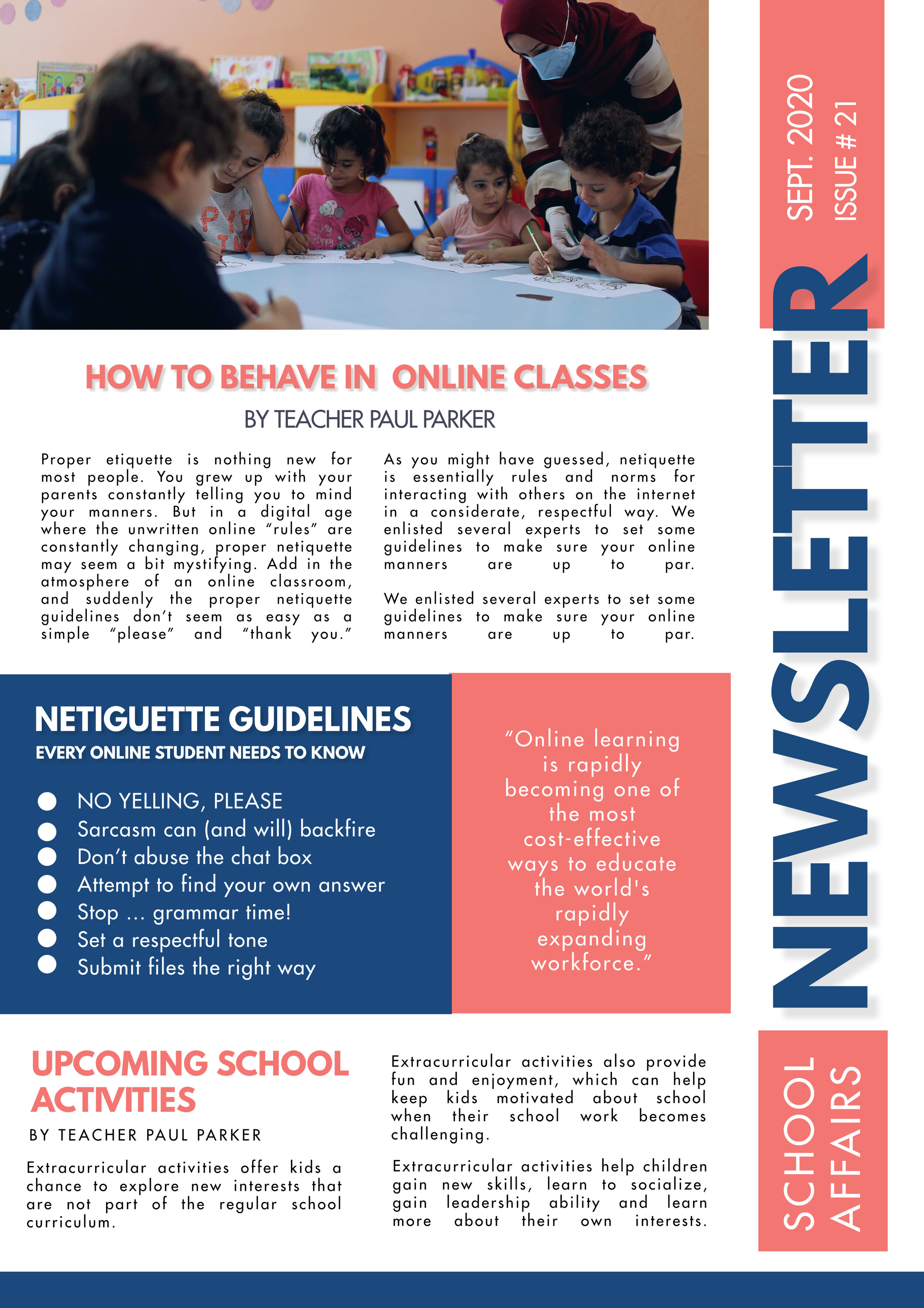 school newsletter essay