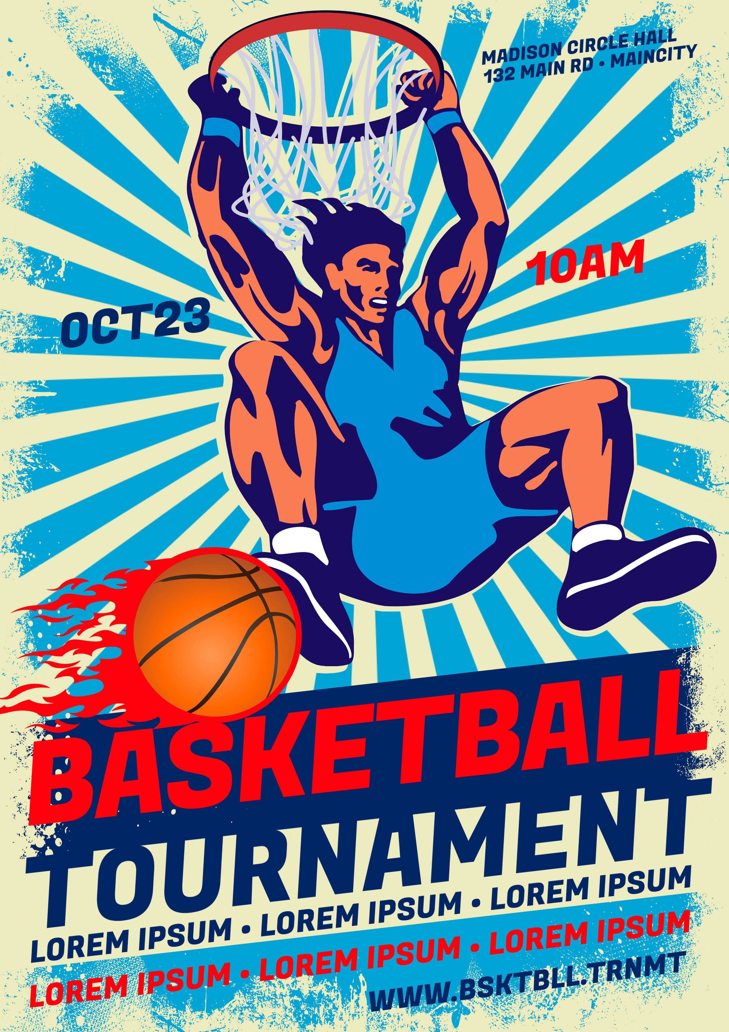 Basketball tournament March Madness flyer