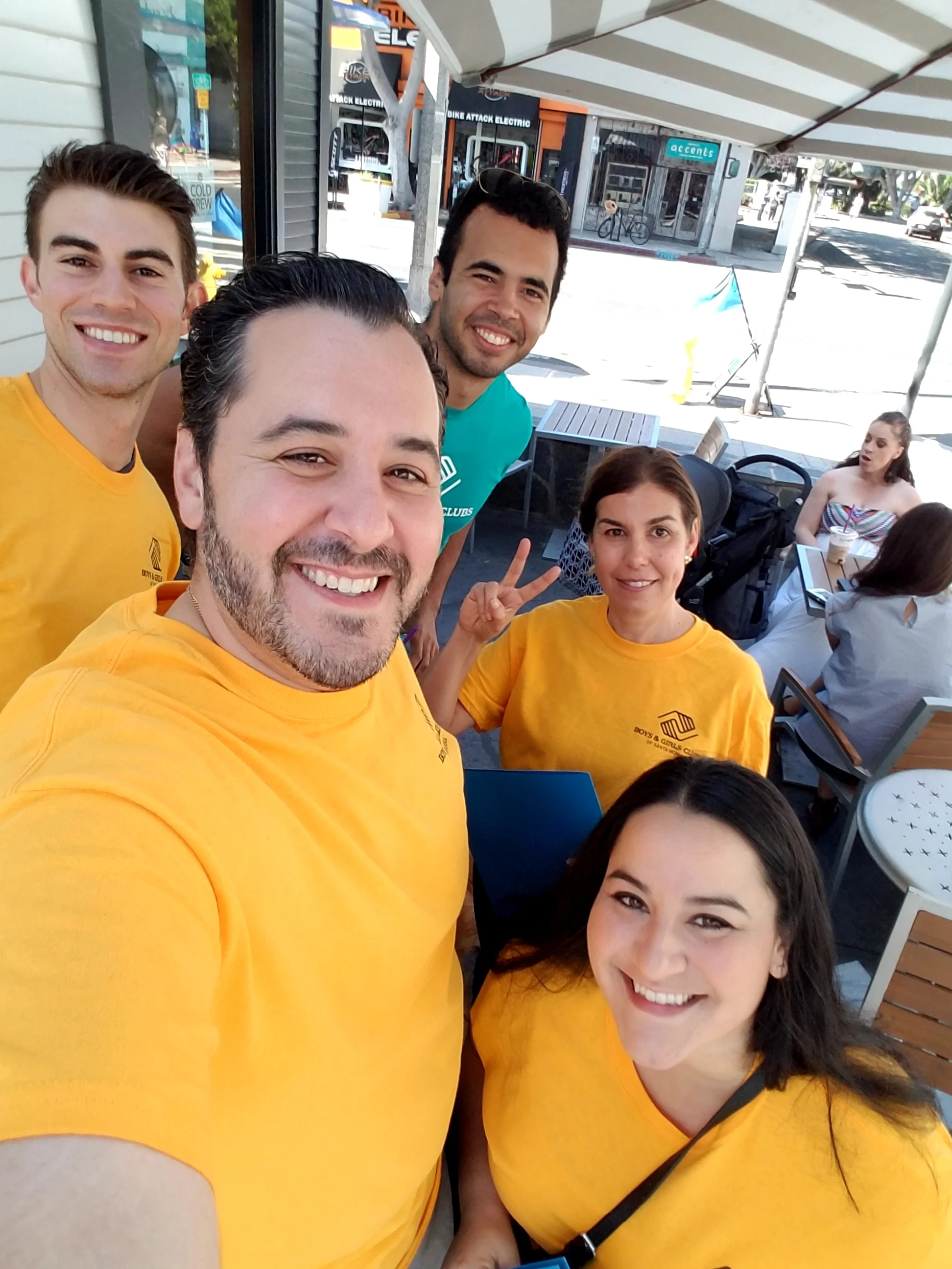 Council members, Ryan, Nicole, Kim and Tino, on our weekend canvass down Main Street. We walked to our local business introducing ourselves and picking up for auction items. Everyone was awesome and very welcoming. Our community is strong in Santa Monica!
