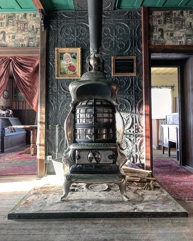 One of the most incredible antique wood burning stoves we have ever seen. Cerro Gordo Mining Town.