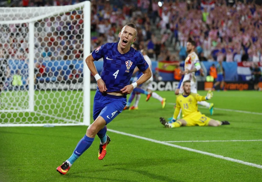 Kroatiens Ivan Perisic scorer sejrsmålet mod Spanien. Han kan være fremtidens afslutter. Foto: Ian Walton/Getty Images
