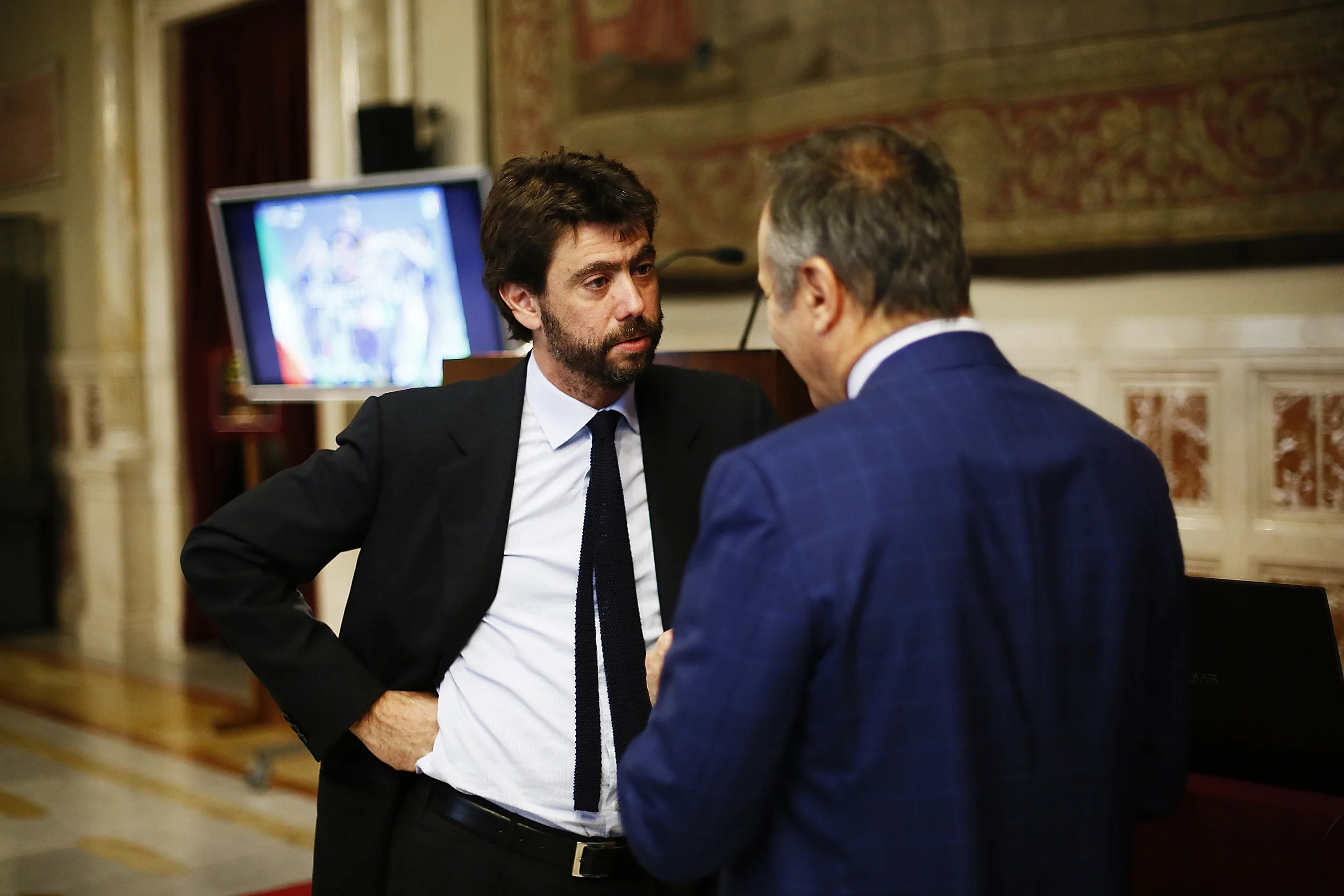 Bestyrelsesformand i Juventus, Andrea Agnelli - med front til billedet - har siddet på posten siden 2010. Foto: Ernesto Ruscio/Getty Images