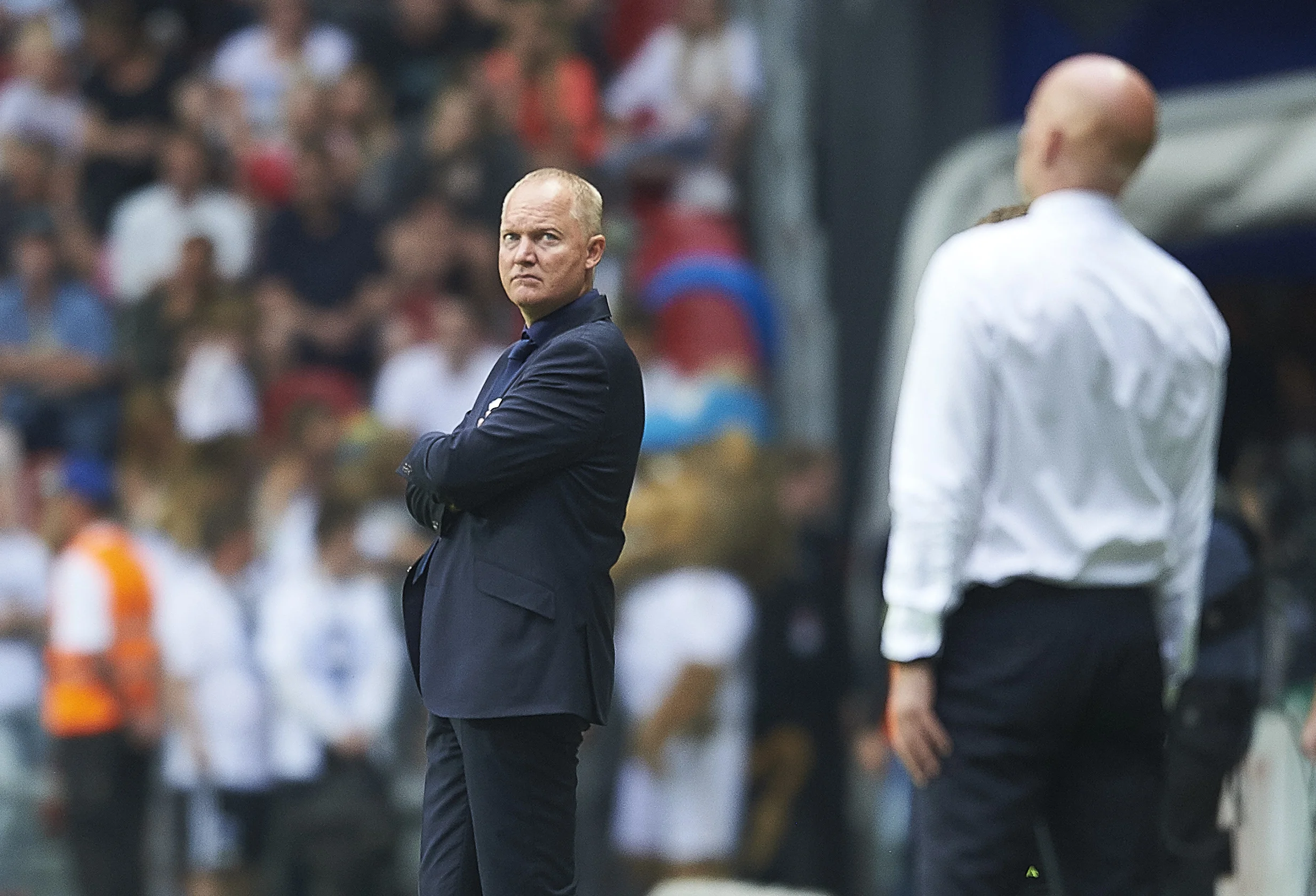 Glen Riddersholm og FC Midtjylland havde i december 2014 presset Ståle Solbakken helt derud, hvor Parkens bestyrelse skulle tjekke, hvor meget is der i virkeligheden var i maven. Foto: Getty Images/Lars Rønbøg