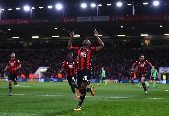 Det blev Bournemouth, der hentede Benik Afobe i Wolverhampton. Foto: Getty Images/Michael Steele.