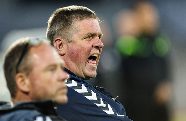 Nu råber Kent Nielsen i Odense og ikke i Aalborg. Foto: Getty Images/Allan Høgholm