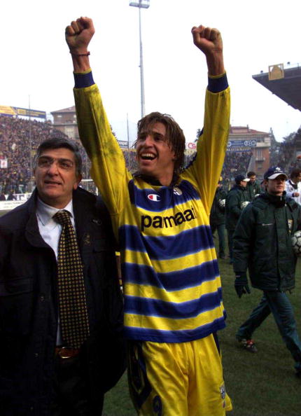 Fra storhedstiden i 2000 med Hernan Crespo i jubel. Foto: Getty Images/Grazia Neri.