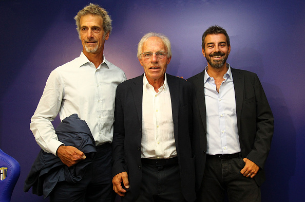 Her er redningsholdet: Guido Barilla, Nevio Scala og Marco Ferrari. Foto: Getty Images/Marco Luzzani.