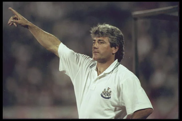 Kevin Keegan i Newcastle, som han så ud i 1996. Foto: Getty Images/Shaun Botterill.