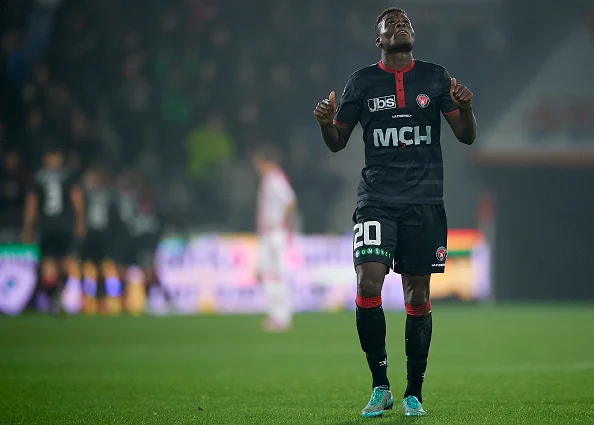 Francis Dickoh fra 2015-sæsonen i FC Midtjylland. Foto: Getty Images/Lars Rønbøg.
