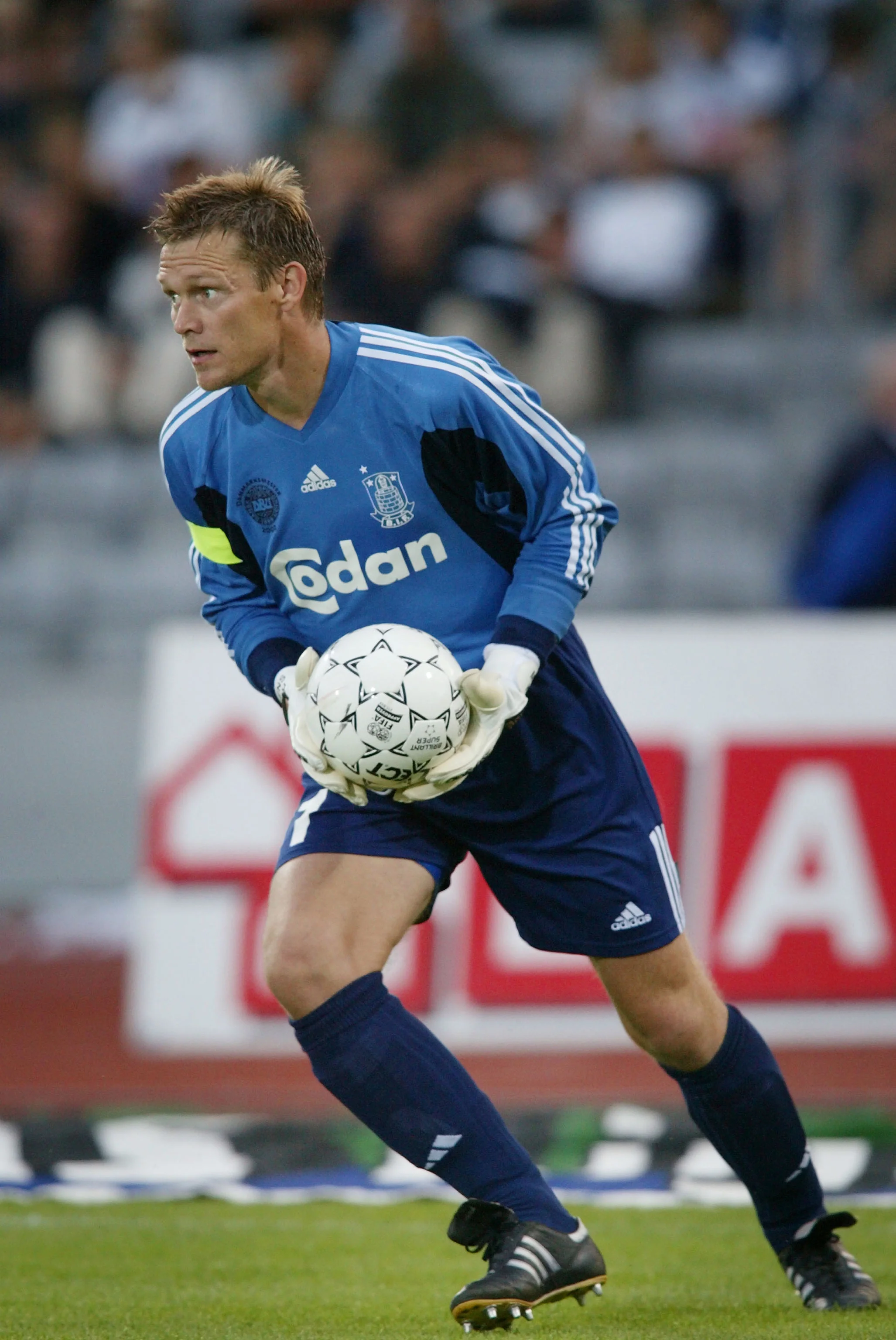 Mogens Krogh nogle år efter det berømte mål, her fra 2002. Foto: Getty Images/Lars Rønbøg