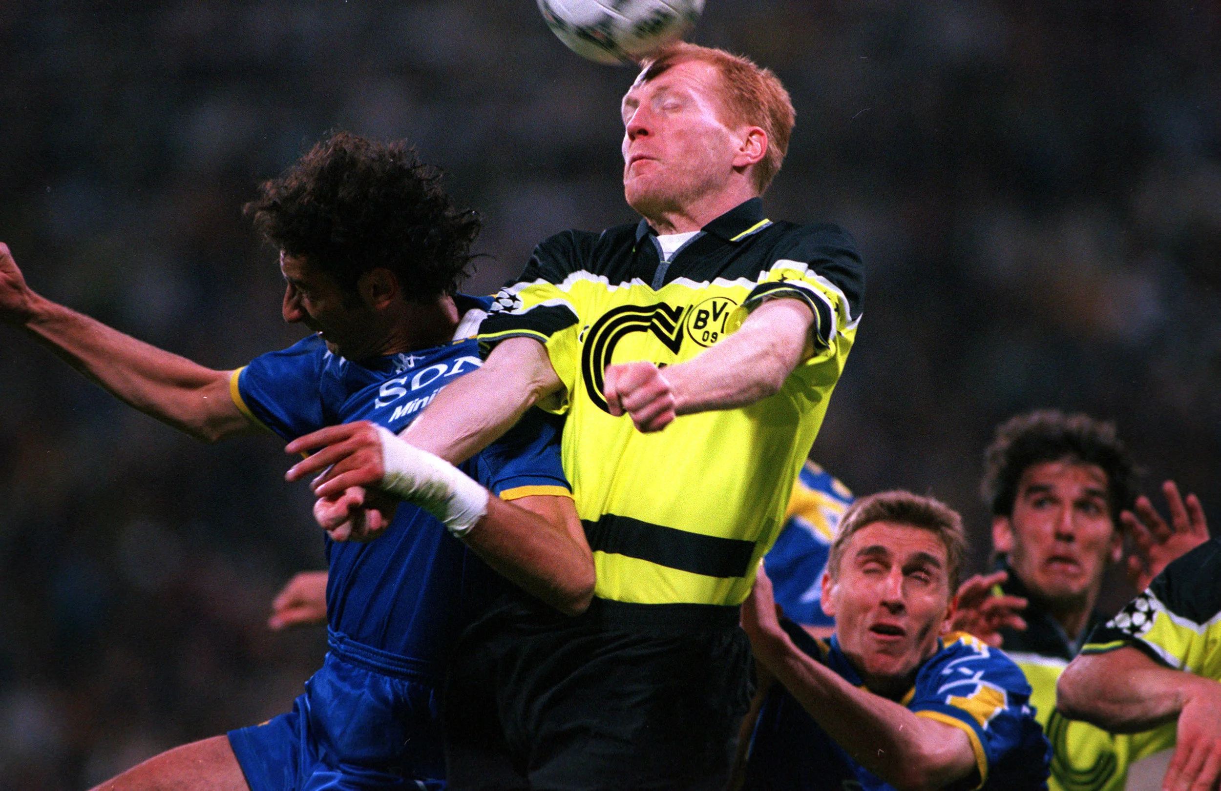 Matthias Sammer i Champions League-finalen 1997 mod Juventus. Foto: Getty Images/Popperfoto