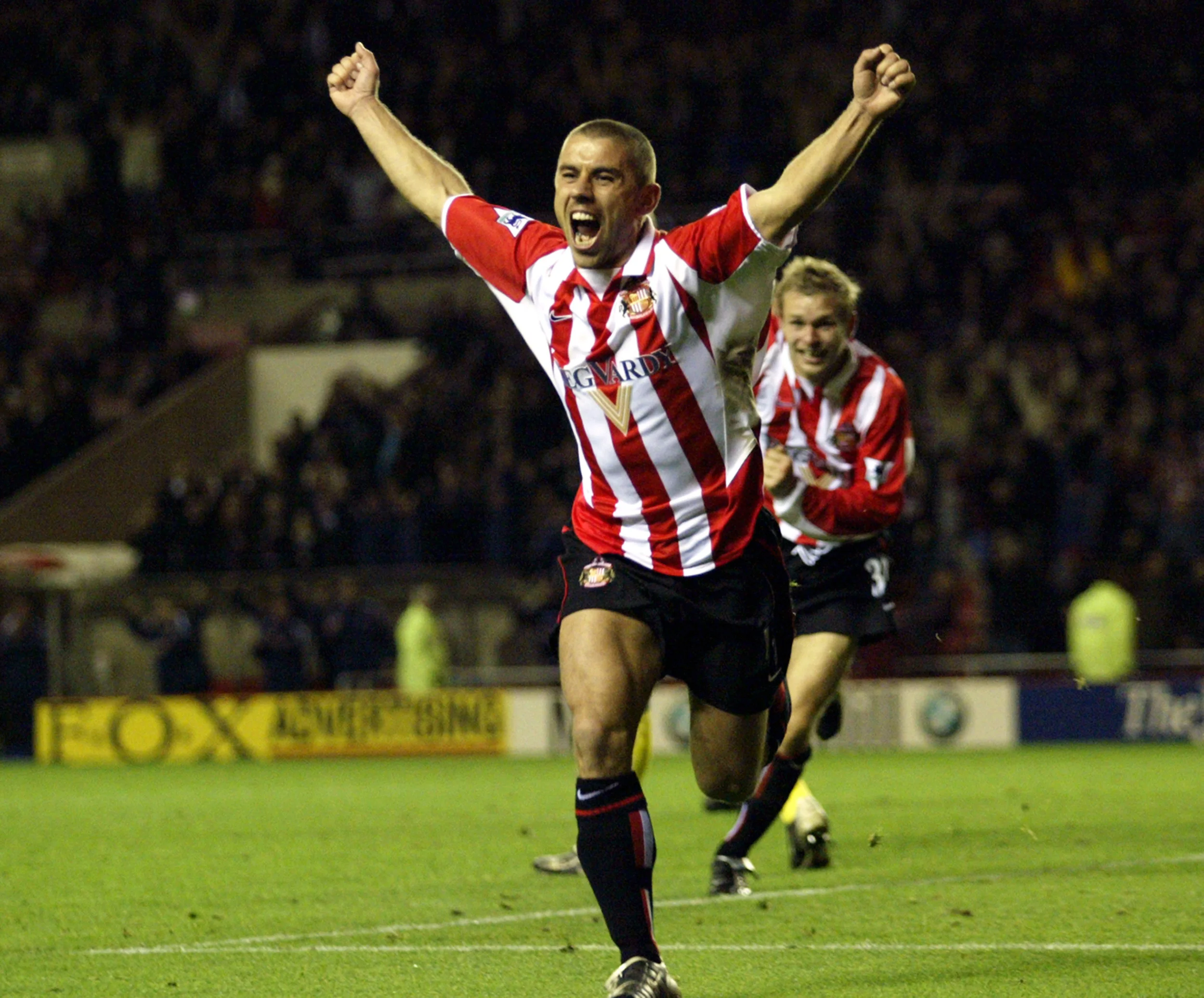 Kevin Phillips i en af de mange stjernestunder for Sunderland. Foto: Getty Images/Michael Steele