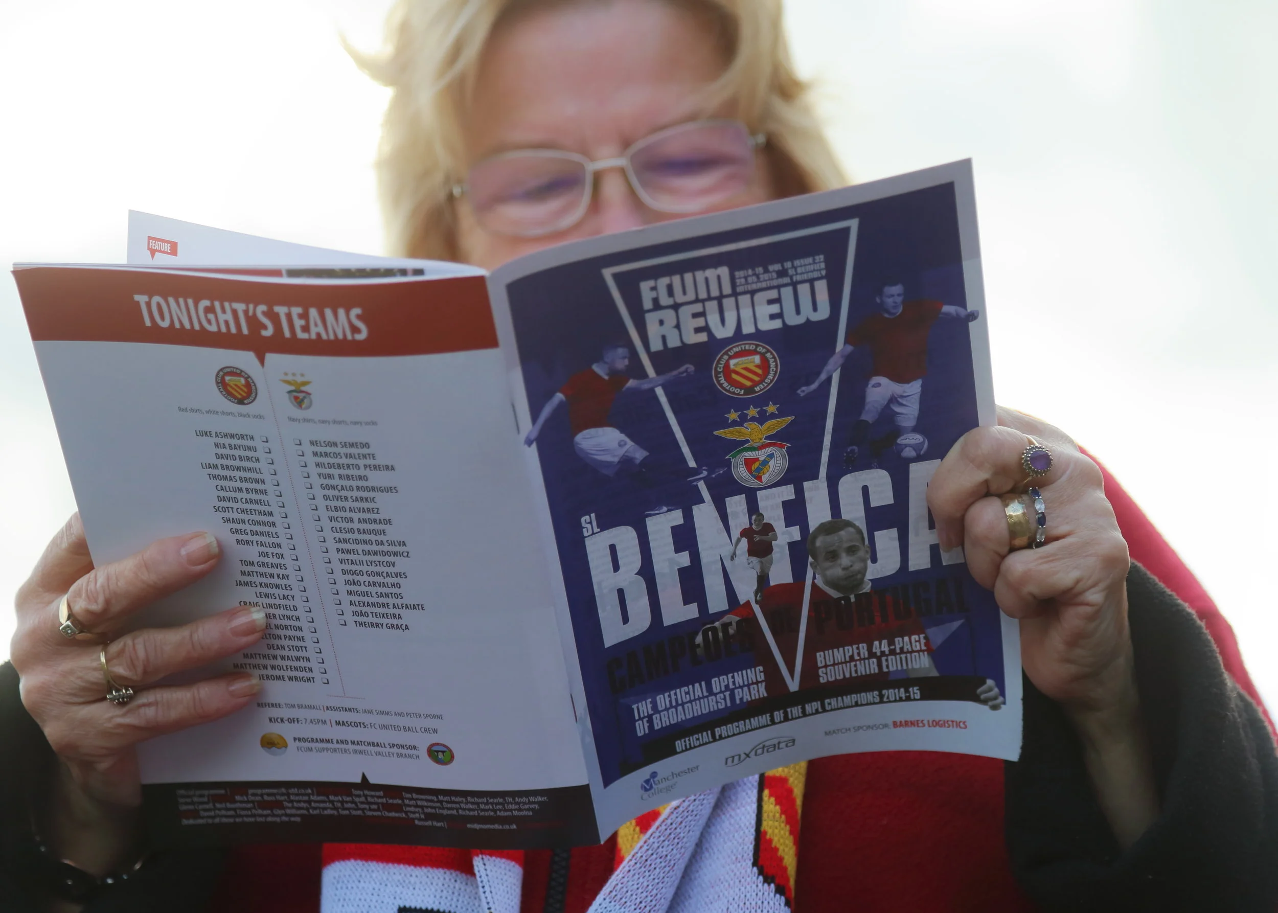 Det famøse kampprogram, der var ved at få FC United of Manchester til at bryde sammen. Foto: Getty Images