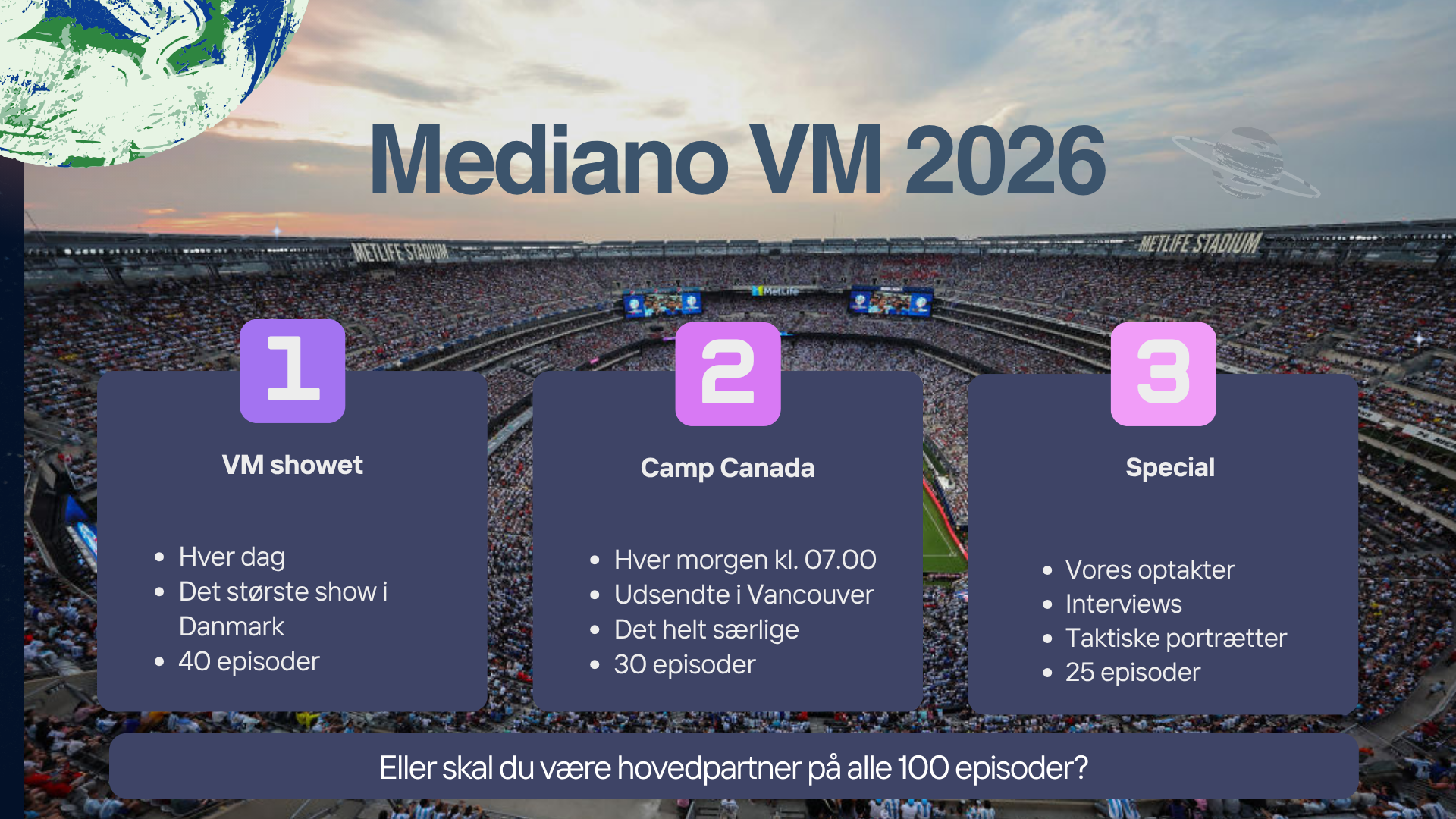 Partner på VM 2026: Stadig sommerens største begivenhed - også på Mediano