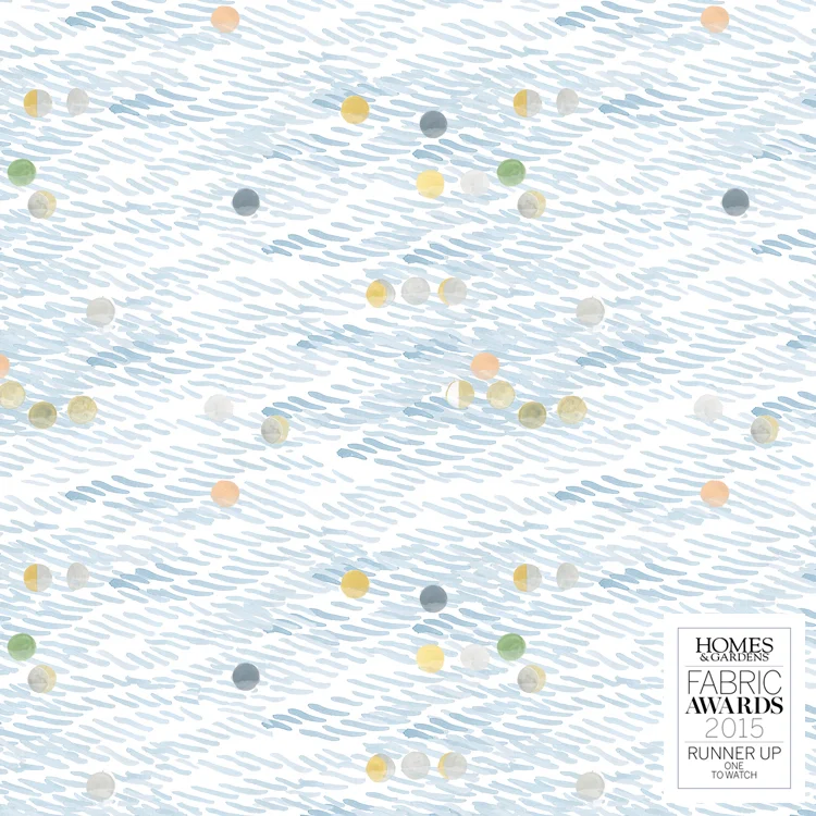 ‘Plastic Sea Soup’ - Nominated for One to Watch at the Homes & Gardens Fabric Awards 2015. This design for wallpaper and textiles is influenced by an article on microplastics in our oceans and the environmental work of Boyan Slat.
