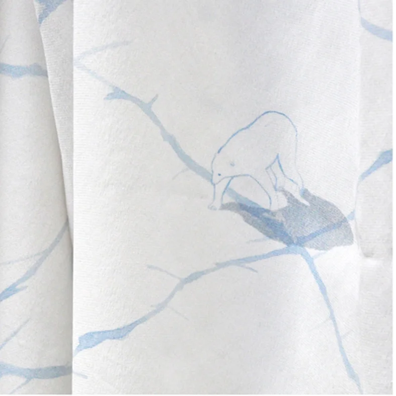 'The Great Melt’ - S/S 2014 - Repeat pattern for textile or wallpaper, illustrating the effect of global warming on the habitat of the Polar Bear. Rising temperatures in the world’s oceans are causing sea ice to disappear for longer periods, leaving polar bears insufficient time and space to hunt.